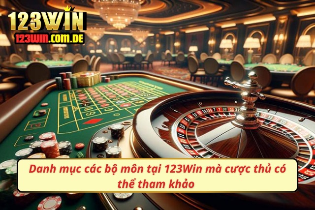 Danh sách các bộ môn mà bet thủ có thể lựa chọn